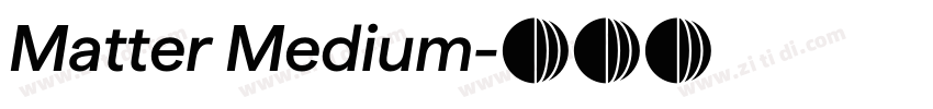 Matter Medium字体转换